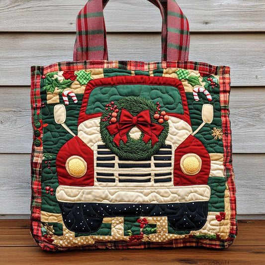 Truck Winter Magic WN1111090CL Quilted Tote Bag