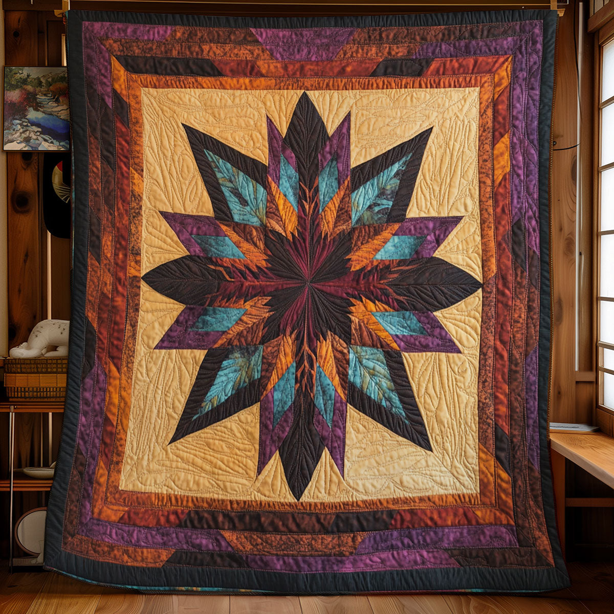 Shades Of Violet Fire WX0407070CL Quilt