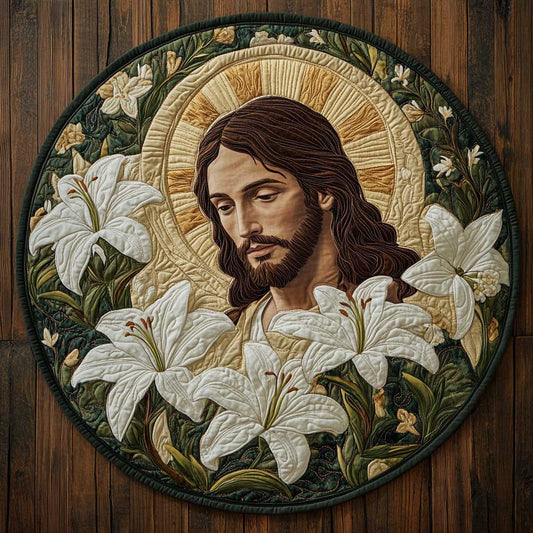 Christianity Jesus Love WN2503049CL Quilted Round Mat