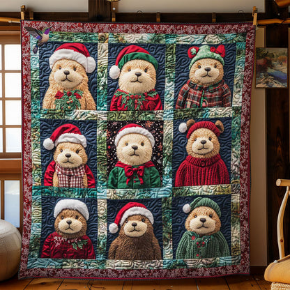 Cozy Christmas Otter WN2012004CL Quilt