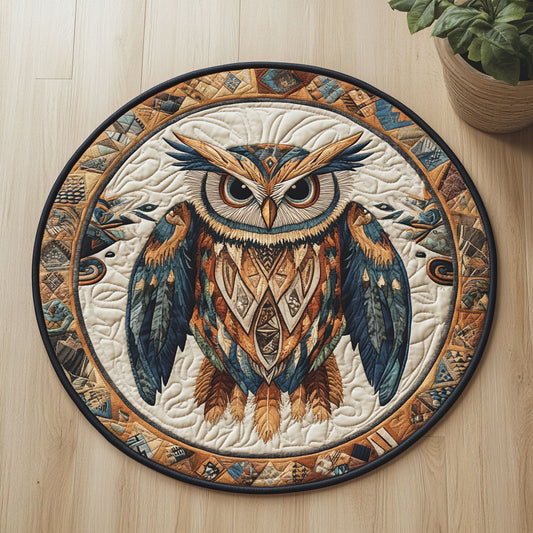 Owl Spirit CW2406038CL Quilted Round Mat