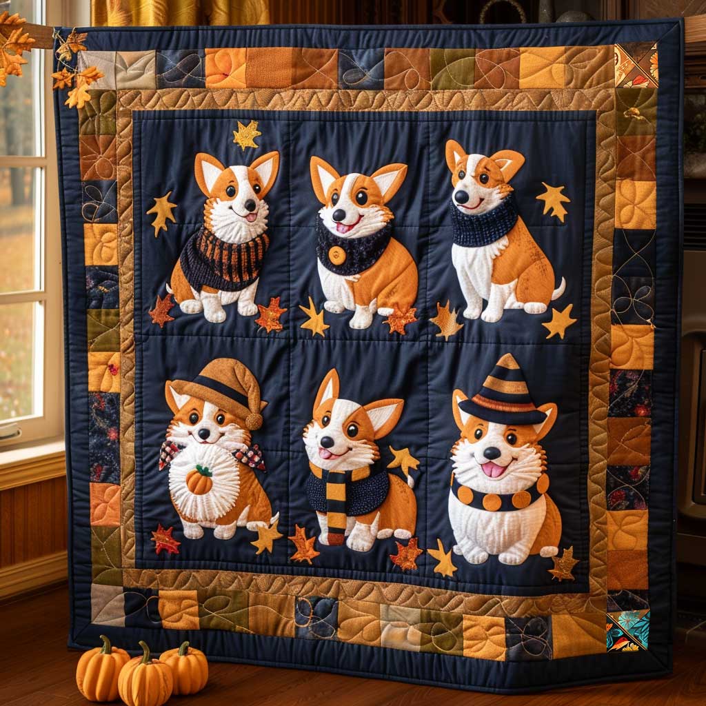 Corgi Sweater Weather WN1610004CL Quilt