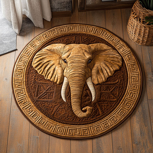 Majestic Ivory CP1507061CL Quilted Round Mat