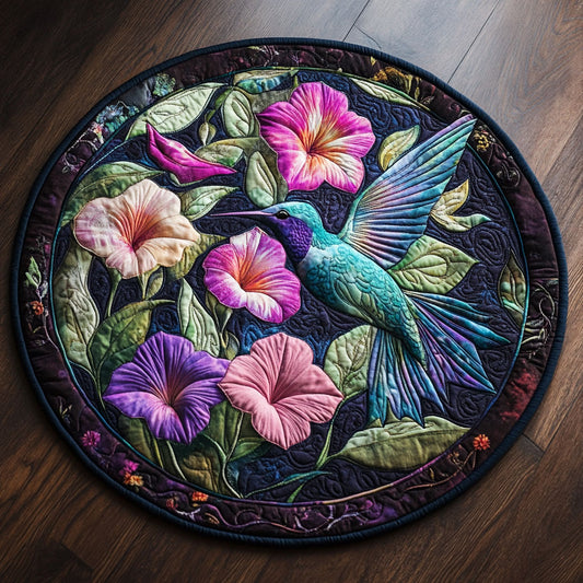 Floral Hummingbird CW1707018CL Quilted Round Mat