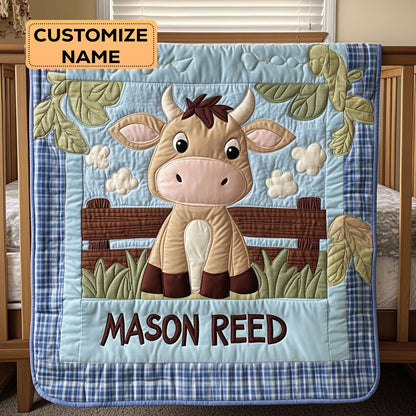 Barnyard Buddy CP2507032CL Personalized Baby Quilt
