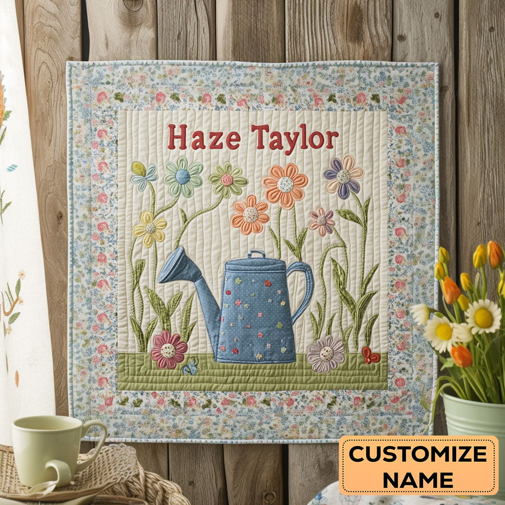 Little Watering Can WN2407051CL Personalized Baby Quilt