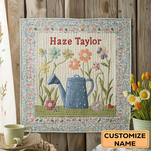 Little Watering Can WN2407051CL Personalized Baby Quilt