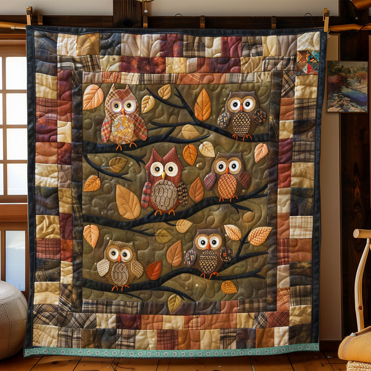 Vintage Owl WJ0512039CL Quilt