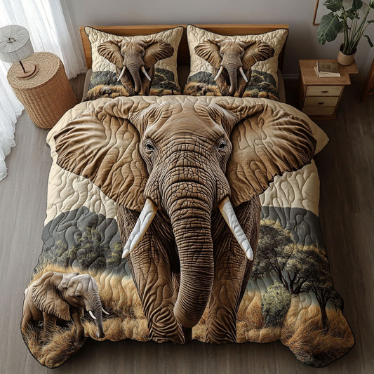 Elephant In Desert WY2202023CL Duvet Cover Set