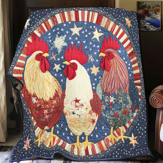 Rooster Firework WX1306036CL Quilt