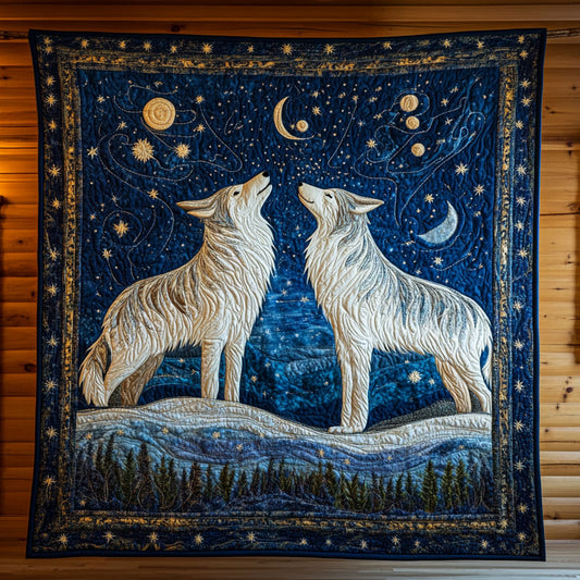 Night Sky Wolf CP1106015CL Quilt