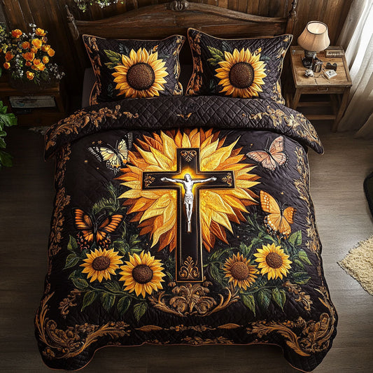 Golden Bloom Cross WN2508056CL Duvet Cover Set