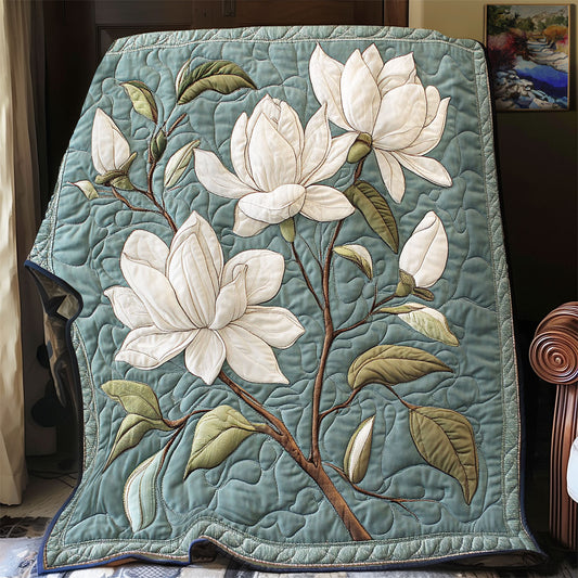 Beatiful White Magnolia WY0303015CL Quilt