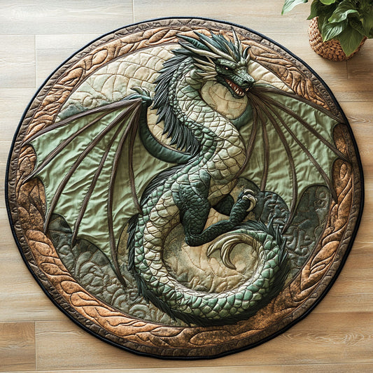 Majestic Dragon CW3005590CL Quilted Round Mat