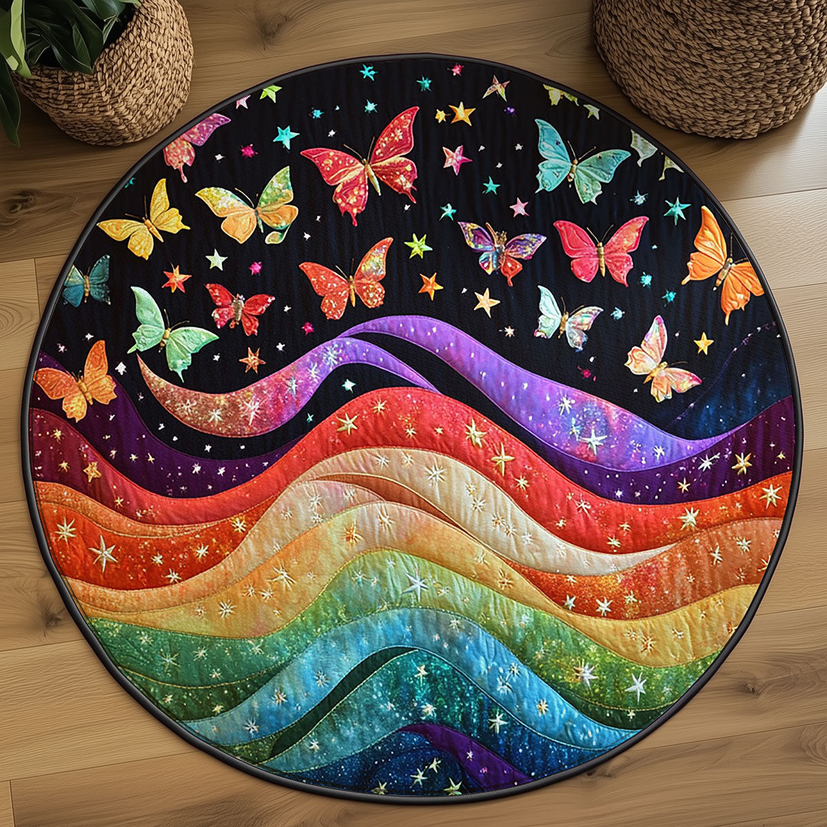 Stardust Wings WJ2103078CL Quilted Round Mat