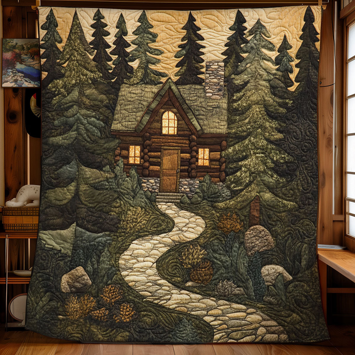 House In Tree Forest WY1202115CL Quilt