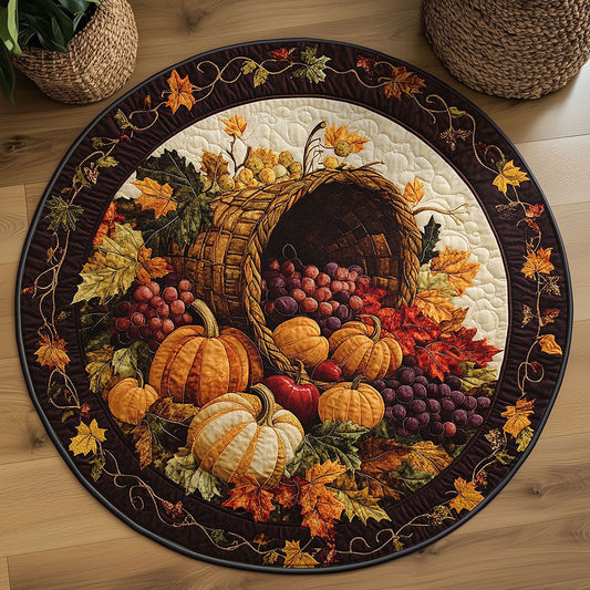 Golden Grapes WN2508059CL Quilted Round Mat