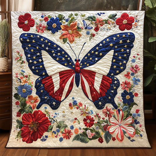Patriotic Butterfly WJ0906007CL Quilt