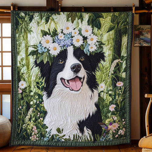 Border Collie In Forest WY1812024CL Quilt