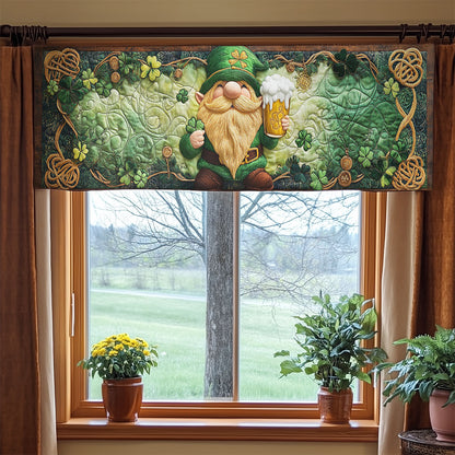 Happy Clover Gnome WN1407031CL Quilted Valance