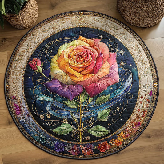 Inferno Rose WN2708038CL Quilted Round Mat