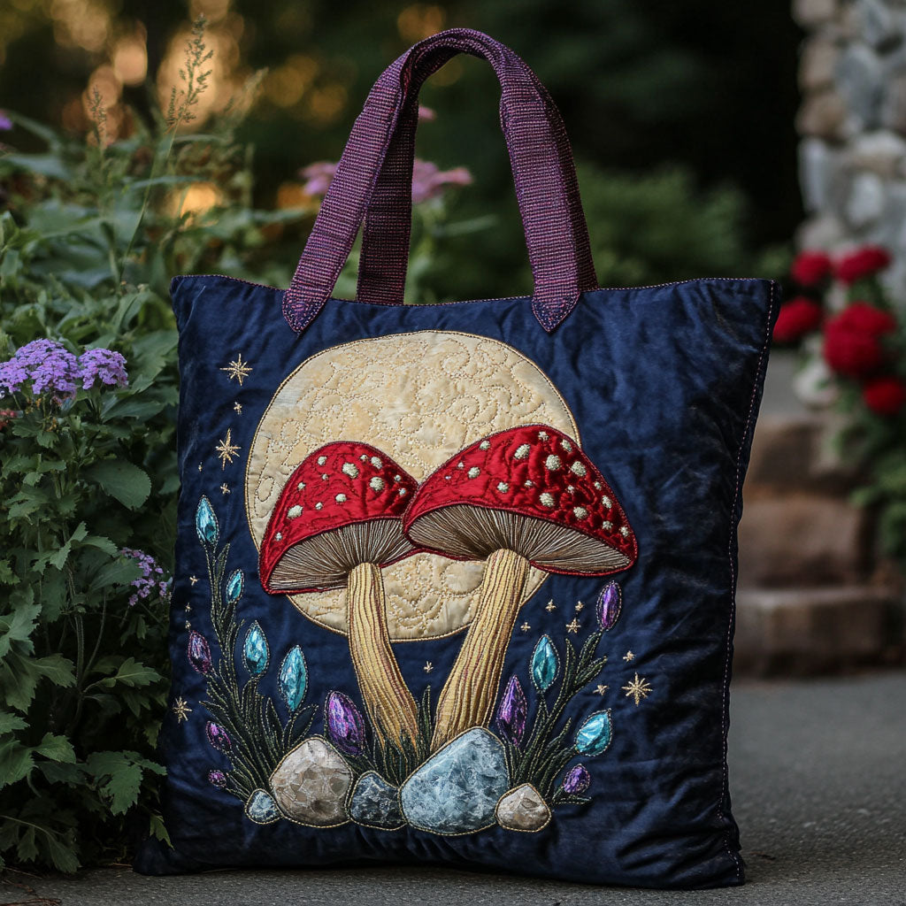 Dreamy Woodland Mushroom CW2409004CL Quilted Tote Bag