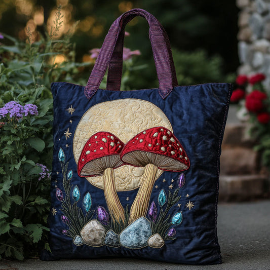 Dreamy Woodland Mushroom CW2409004CL Quilted Tote Bag