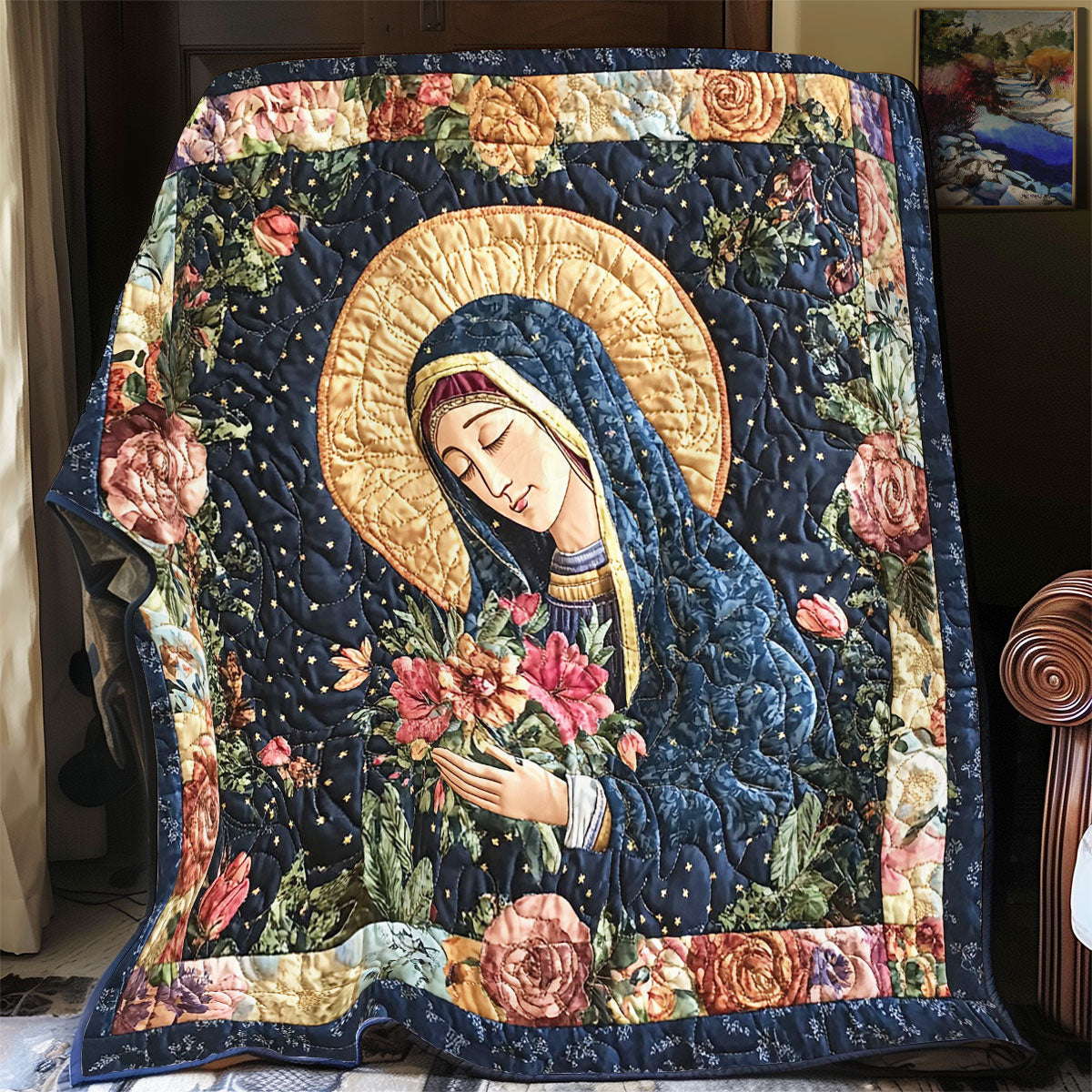 Blessed Mother WY0901007CL Quilt