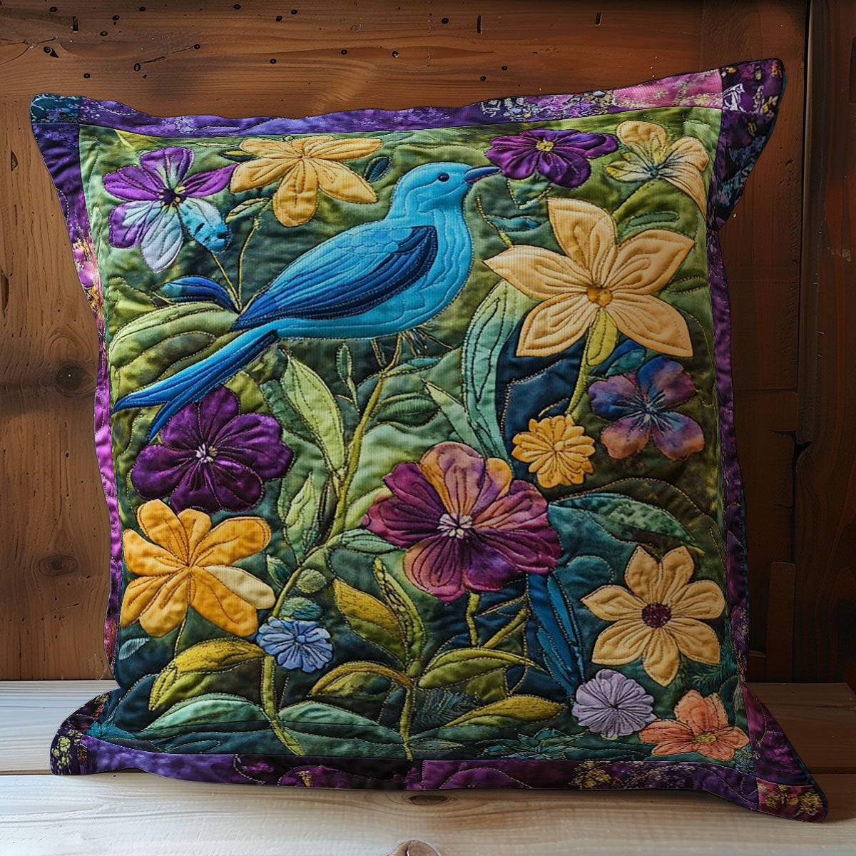 Beautiful Bird In Garden WY1102009CL Quilt Pillow Case