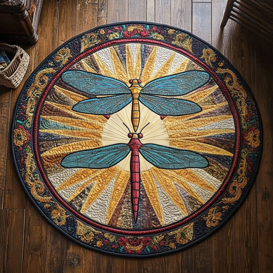 Amber Light Dragonfly WN1408005CL Quilted Round Mat