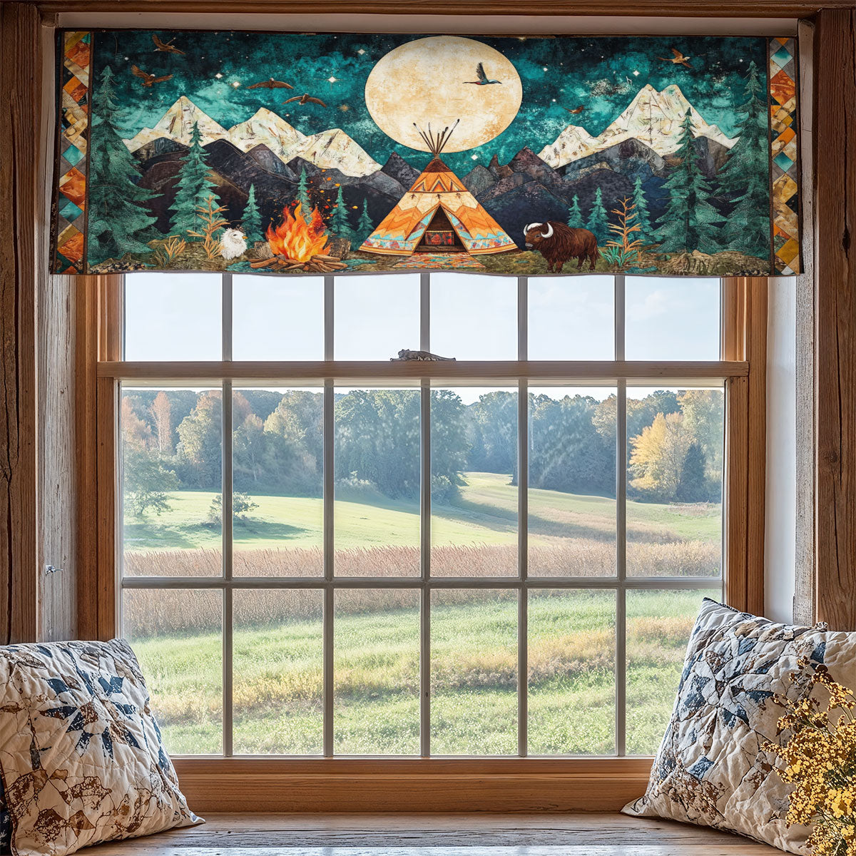 Camping Night WX1405006CL Quilted Valance