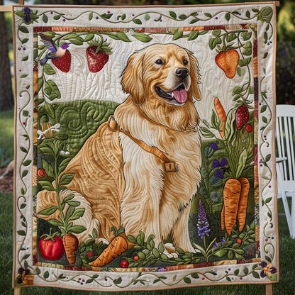 Farming Golden Retriever WP1610021CL Quilt