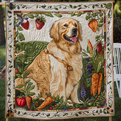 Farming Golden Retriever WP1610021CL Quilt