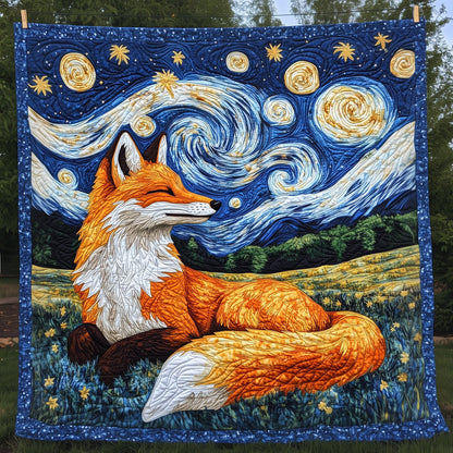 Fox Resting Under Starry Night Sky LT2109010CL Quilt