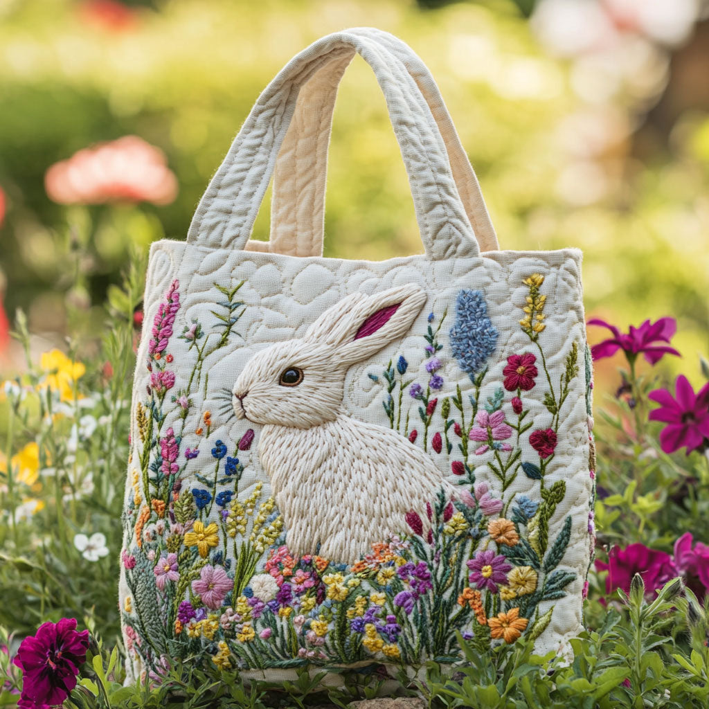 Bunny Garden CW1001005CL Quilted Tote Bag