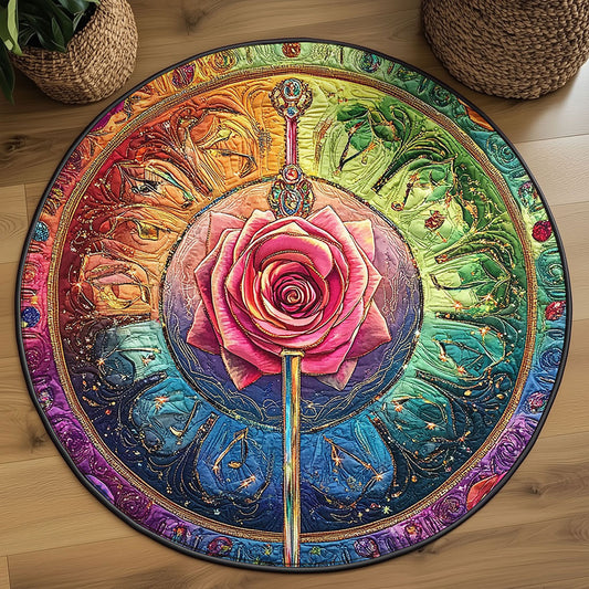 Eternal Rose WN2708032CL Quilted Round Mat