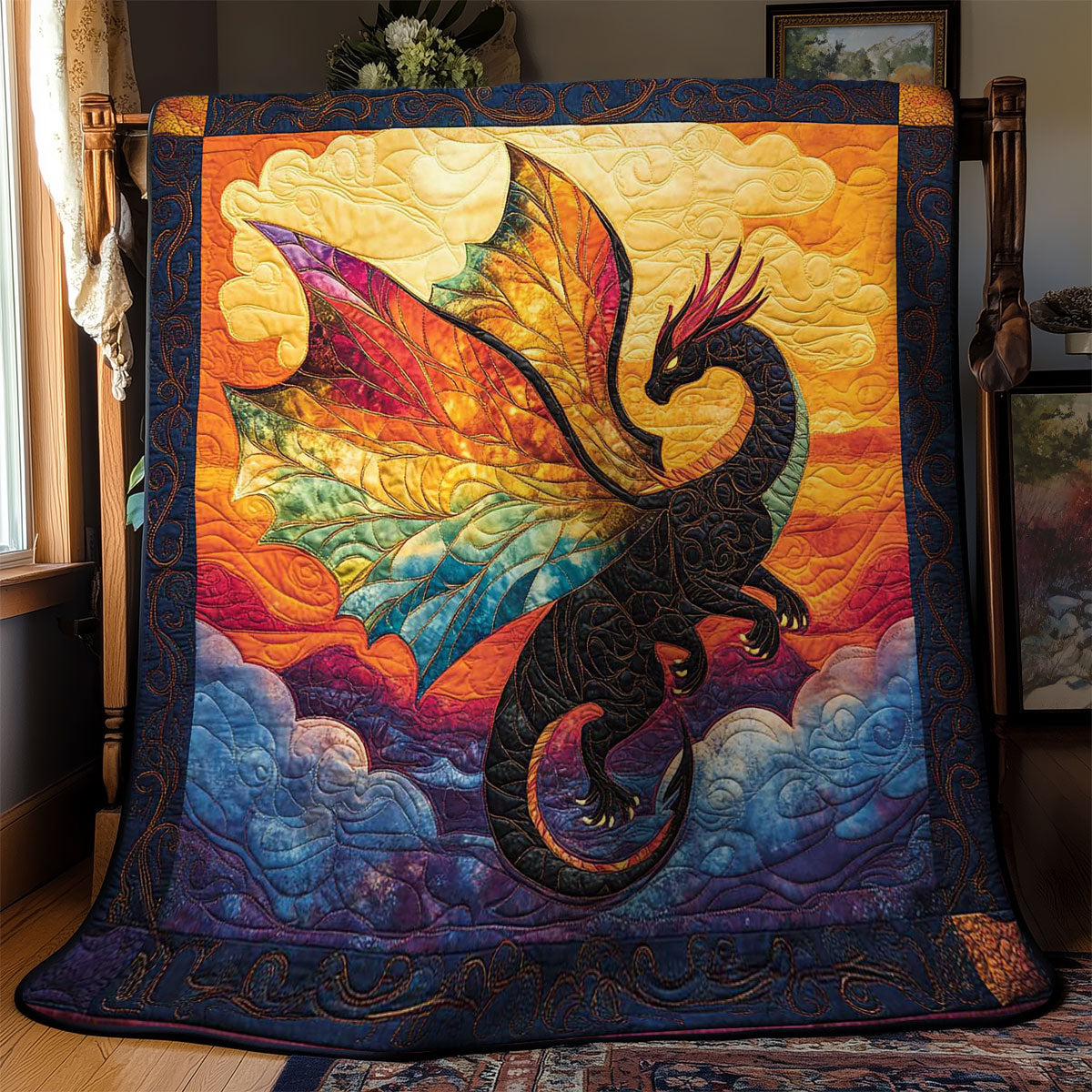 Rainbow Wings Dragon WN1702050CL Quilt