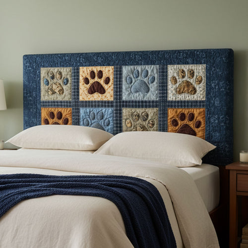 Cozy Dog Paw WN1712006CL Quilted Headboard Slipcover