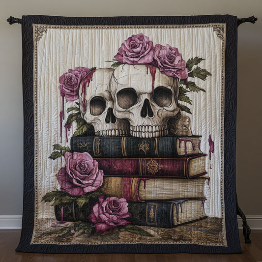 Rose Book Skull WY1706039CL Quilt