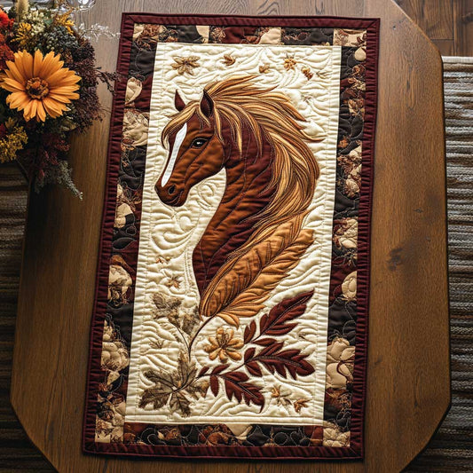Pensive Horse CQ2404006CL Quilted Table Runner