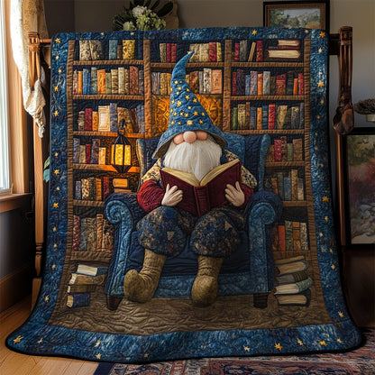 Cozy Reading Gnome WN2612020CL Quilt