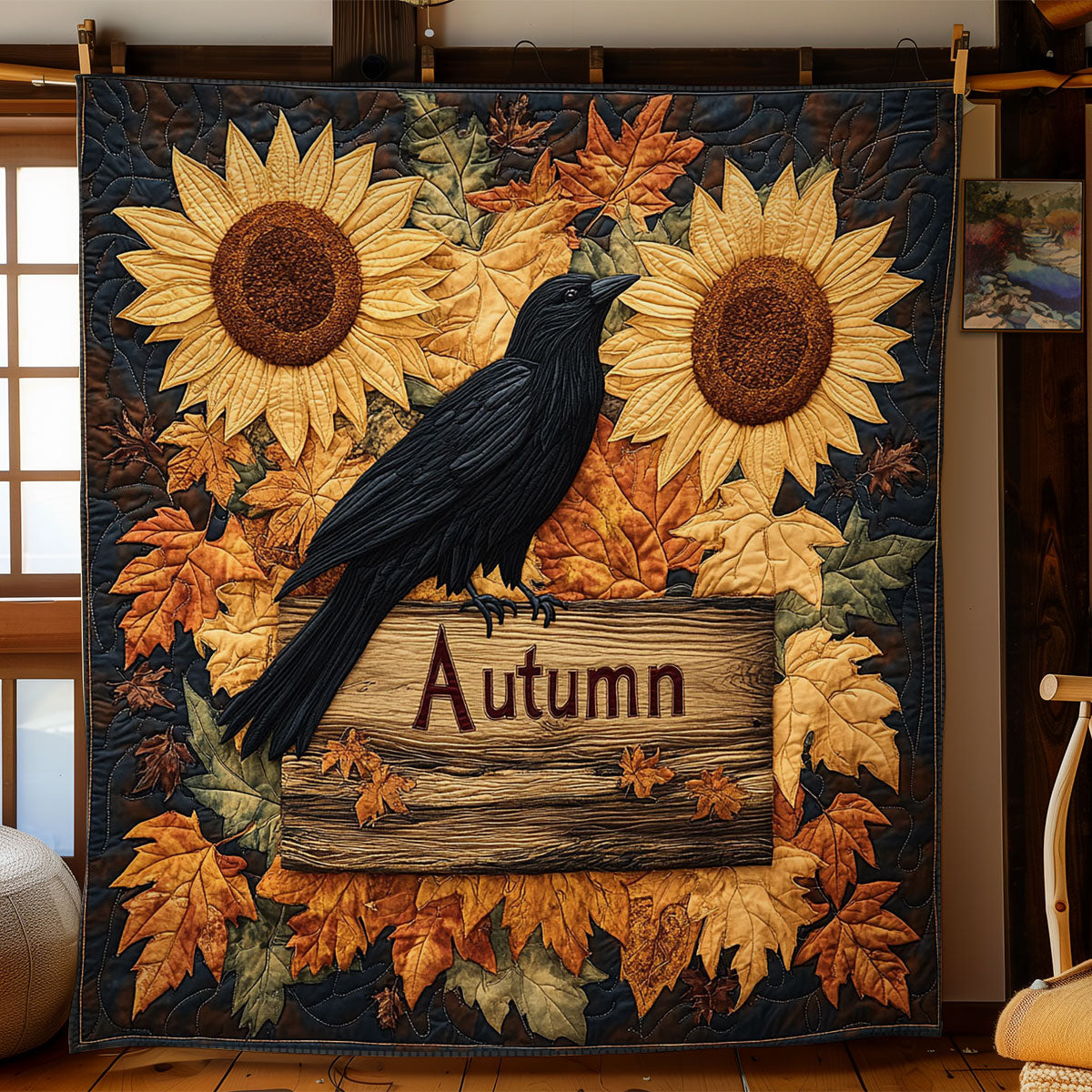 Fall Garden Crow WN2907044CL Quilt