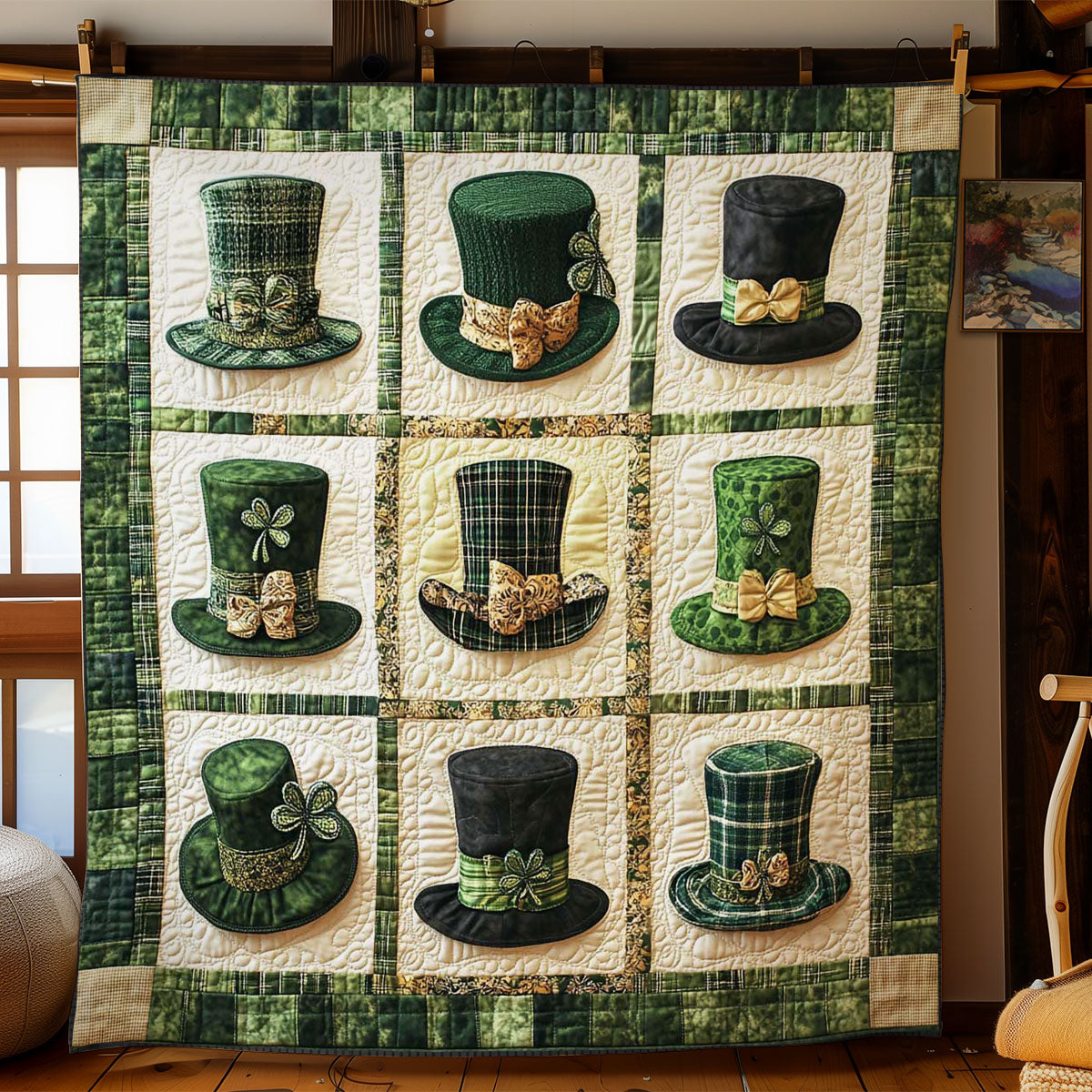 Festive Green Hat WN2712037CL Quilt