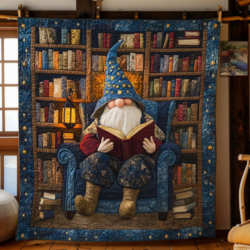 Cozy Reading Gnome WN2612020CL Quilt