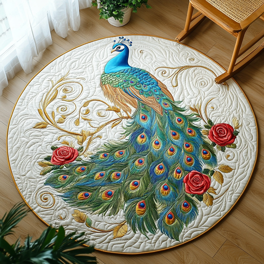 Beautiful Feathers XR2103003CL Quilted Round Mat