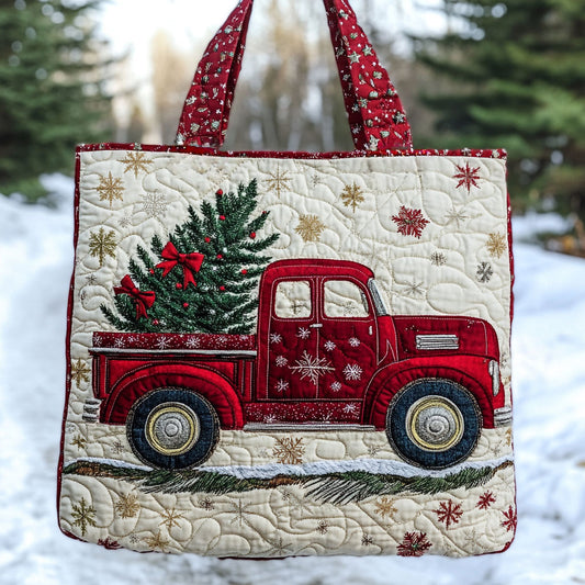 Festive Truck WN2509019CL Quilted Tote Bag
