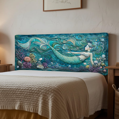 Fantasy Mermaid XR1212005CL Quilted Headboard Slipcover