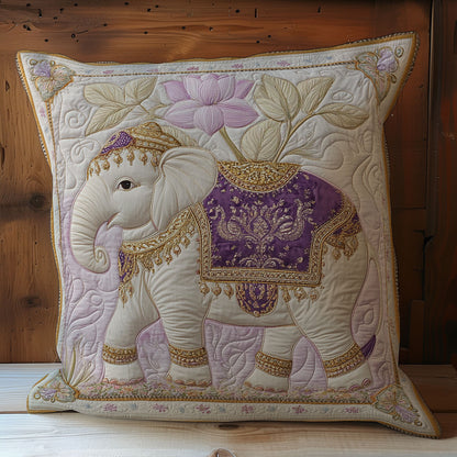 White Elephant And Lotus WY1102159CL Quilt Pillow Case