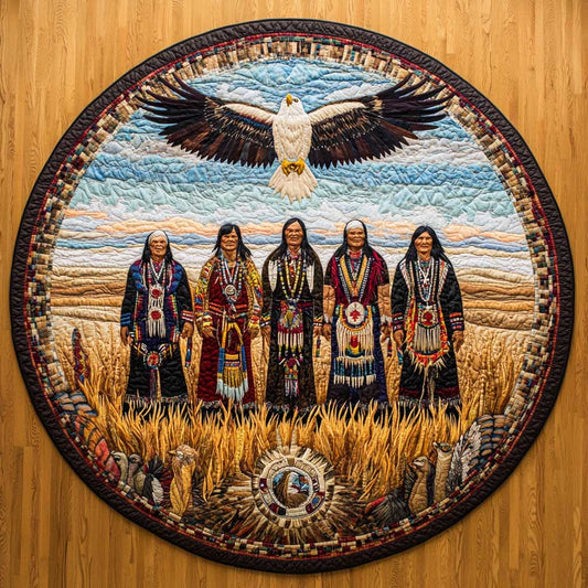 Native American Heritage Pride WN2403080CL Quilted Round Mat