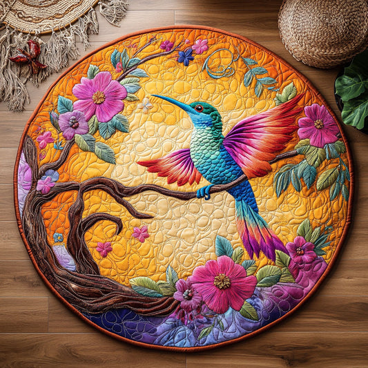 Rainbow Flight WY0905035CL Quilted Round Mat